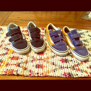 2 Pairs of Boys Vans - Size 12, and 13